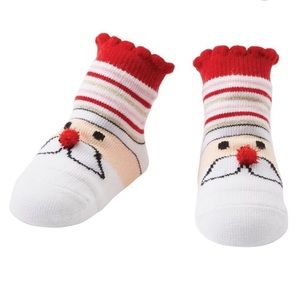 Mud Pie Santa holiday baby socks